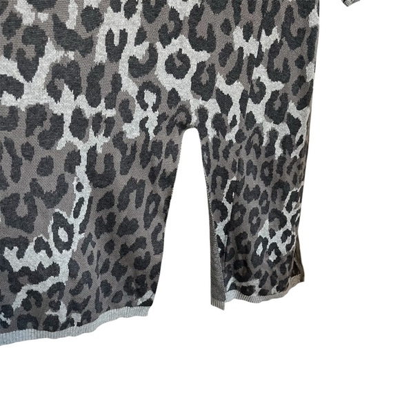 MOUSSY Snow Leopard Print Duster Cardigan Sweater - Picture 7 of 10